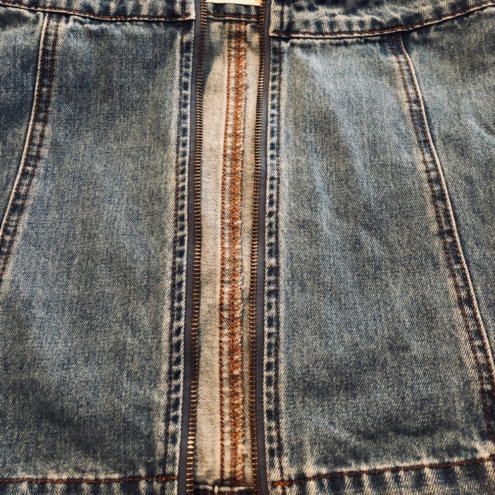 Altar’d State Denim Mini Skirt with Front Zipper S (SKT002) - Picture 7 of 7
